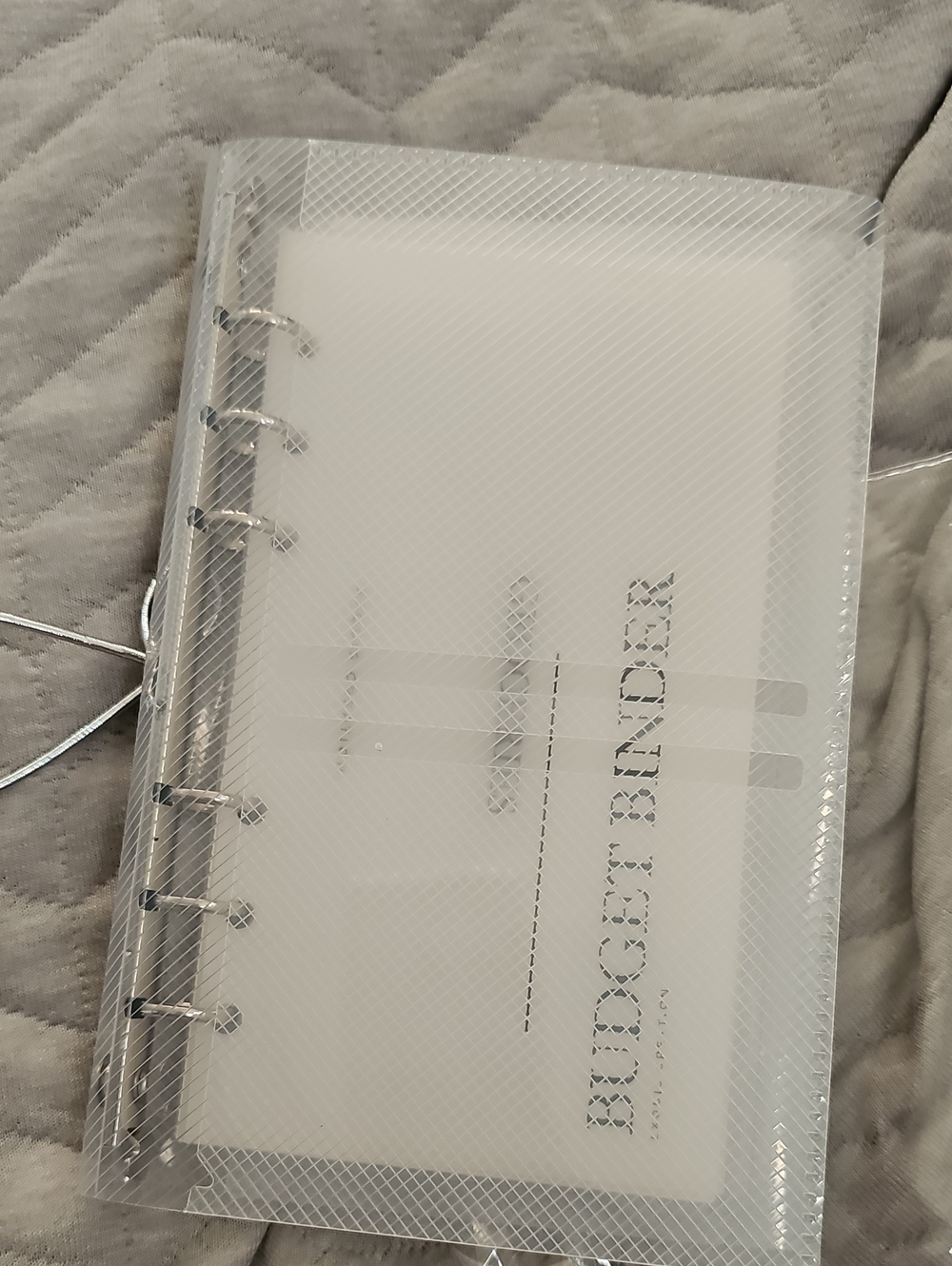 Clear Frosted Six-Ring Budget Binder NIP